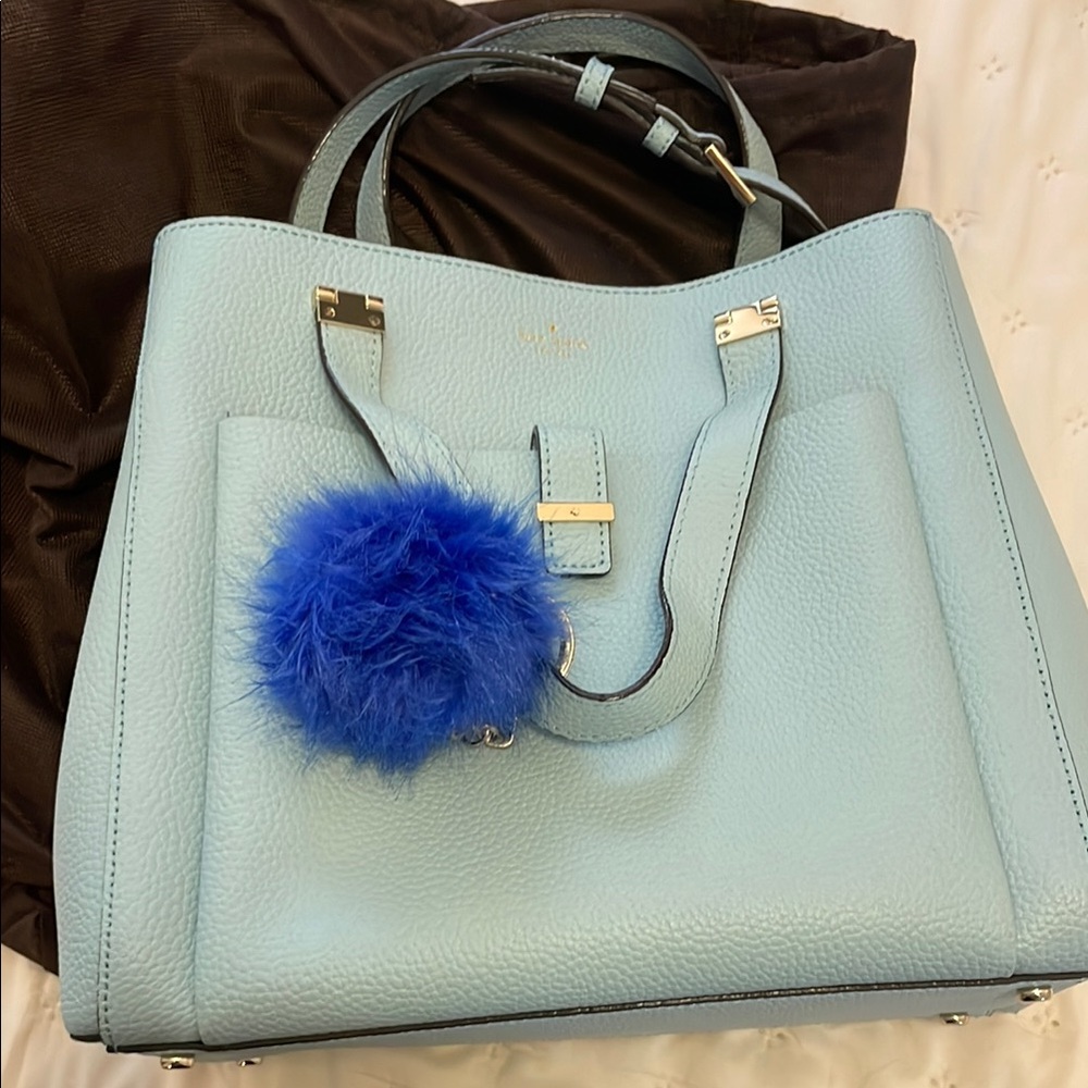 Light Blue Pebbled Leather Kate Spade